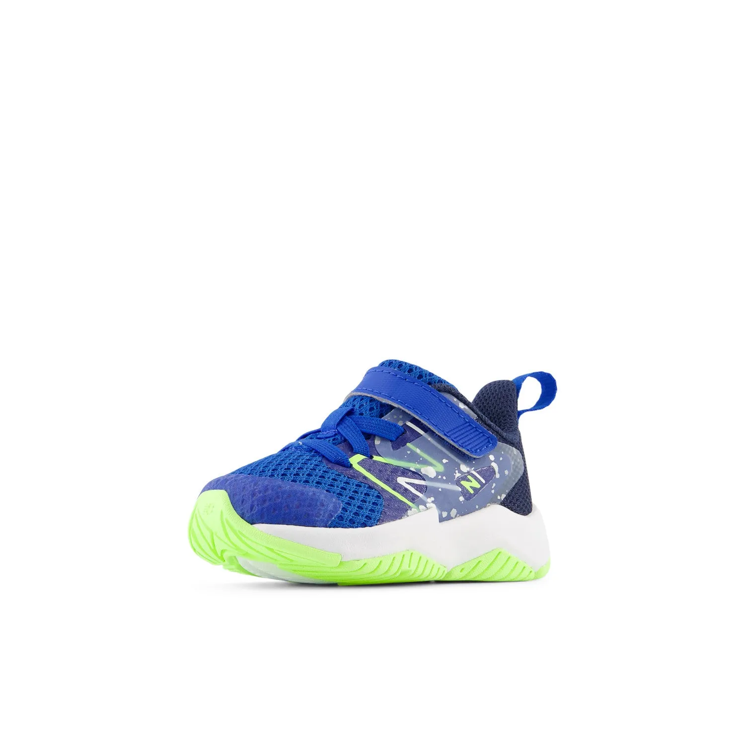 Toddler's New Balance Rave Run v2 Bungee Lace with Top Strap Color: Team Royal with Blue Oasis