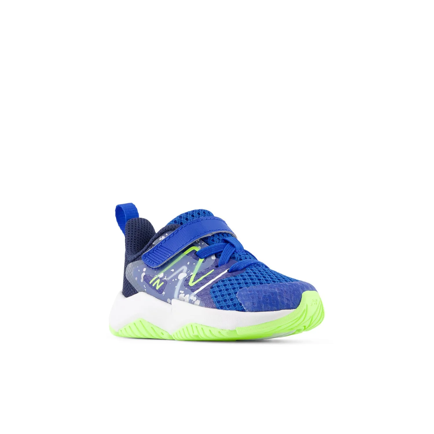 Toddler's New Balance Rave Run v2 Bungee Lace with Top Strap Color: Team Royal with Blue Oasis