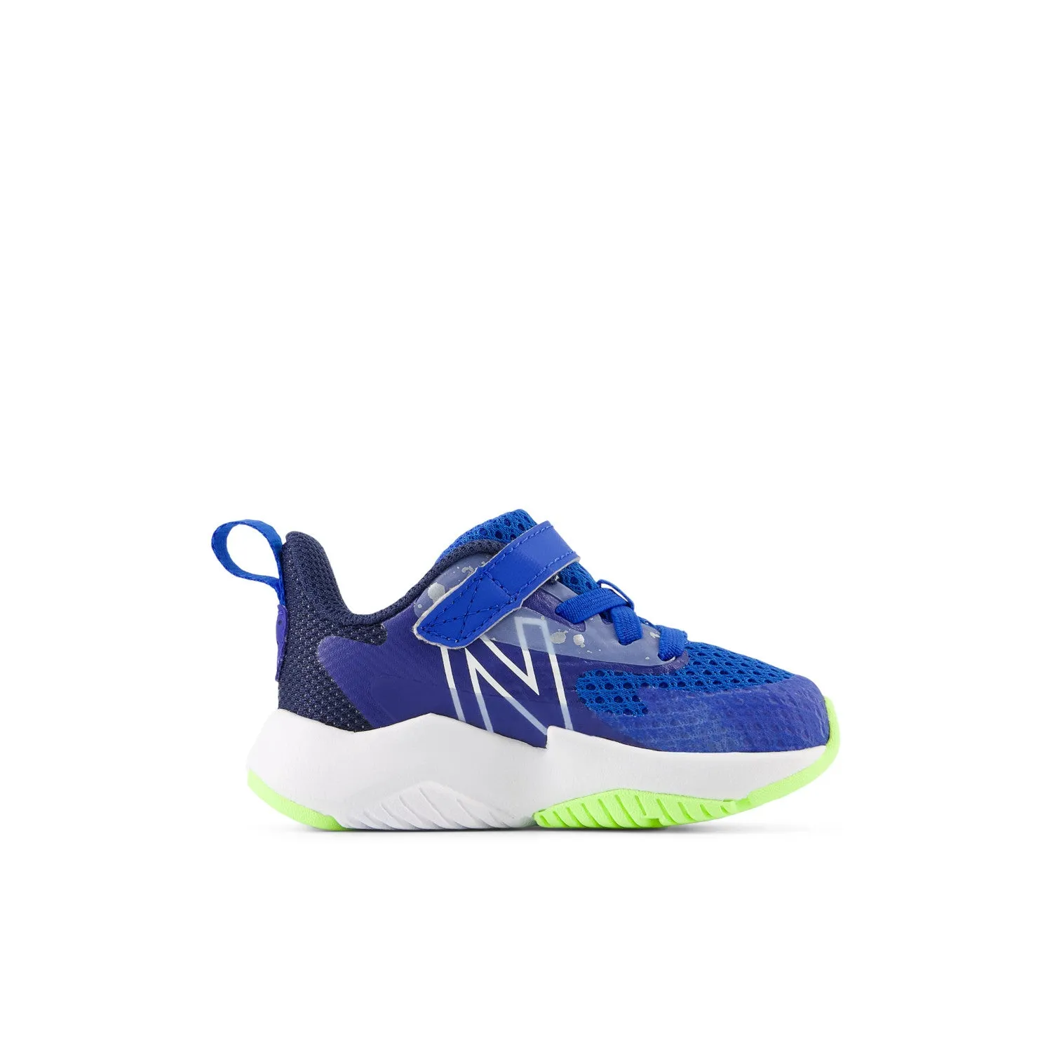 Toddler's New Balance Rave Run v2 Bungee Lace with Top Strap Color: Team Royal with Blue Oasis