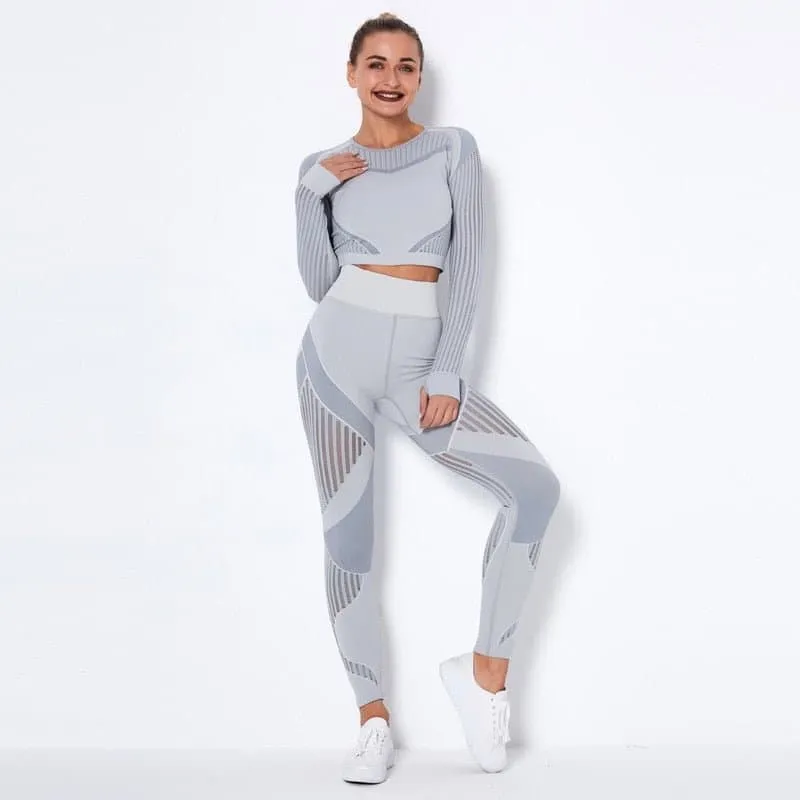 Women's Mesh Yoga Set - Breathable Sports Outfit for Maximum Comfort