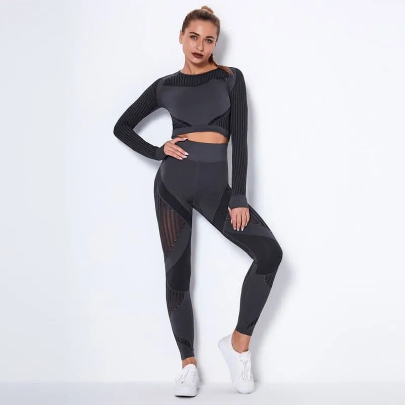 Women's Mesh Yoga Set - Breathable Sports Outfit for Maximum Comfort