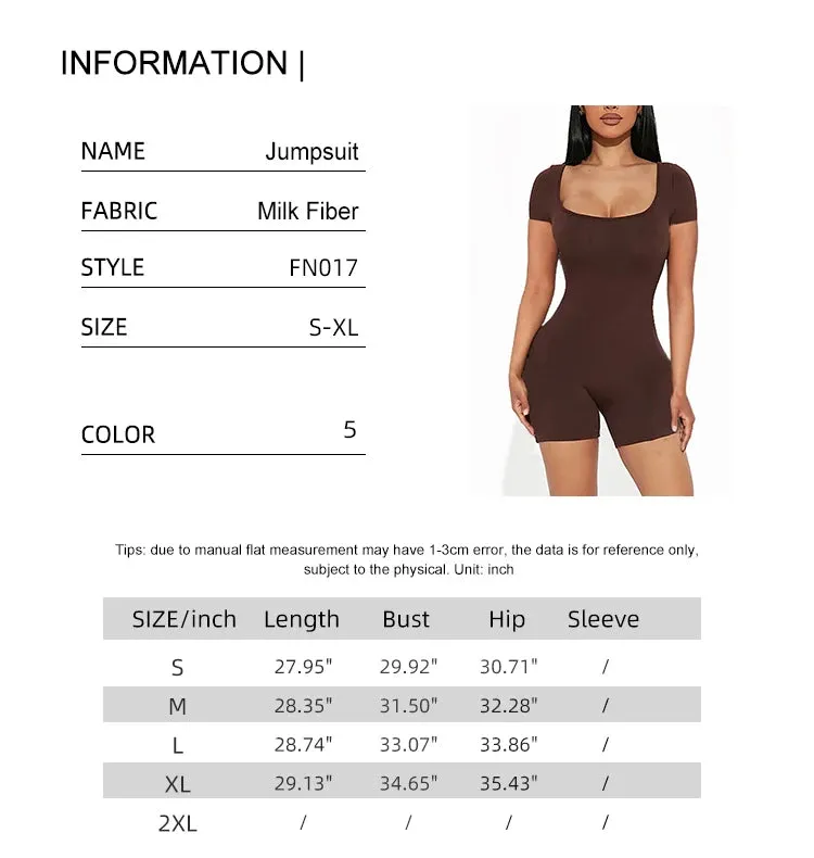 Women's Sexy Short Jumpsuit - High Waist, Skinny Fit, Hollow Out