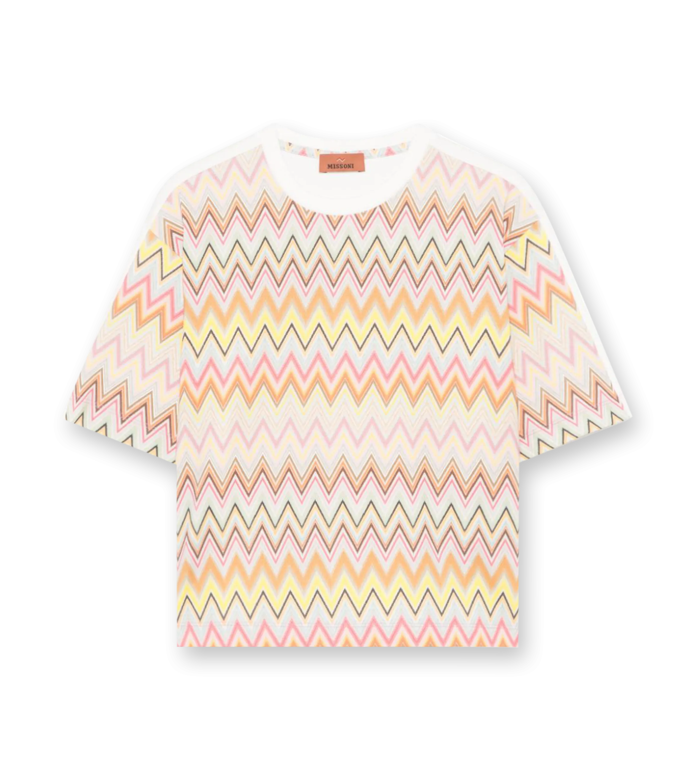 Zig-zag Print T-shirt Multi