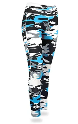 Zubaz NFL Women's Camo Leggings, Carolina Panthers Large