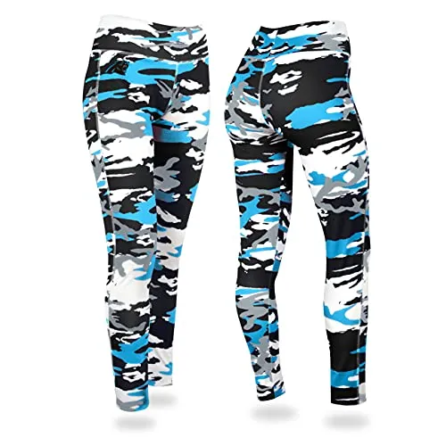 Zubaz NFL Women's Camo Leggings, Carolina Panthers Large